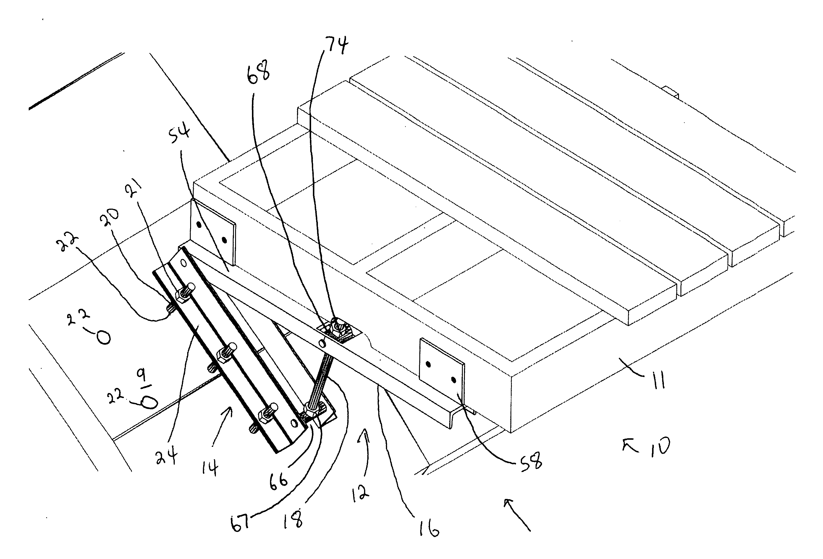 Bracket System for Building a Deck or Dock on a Rock Face