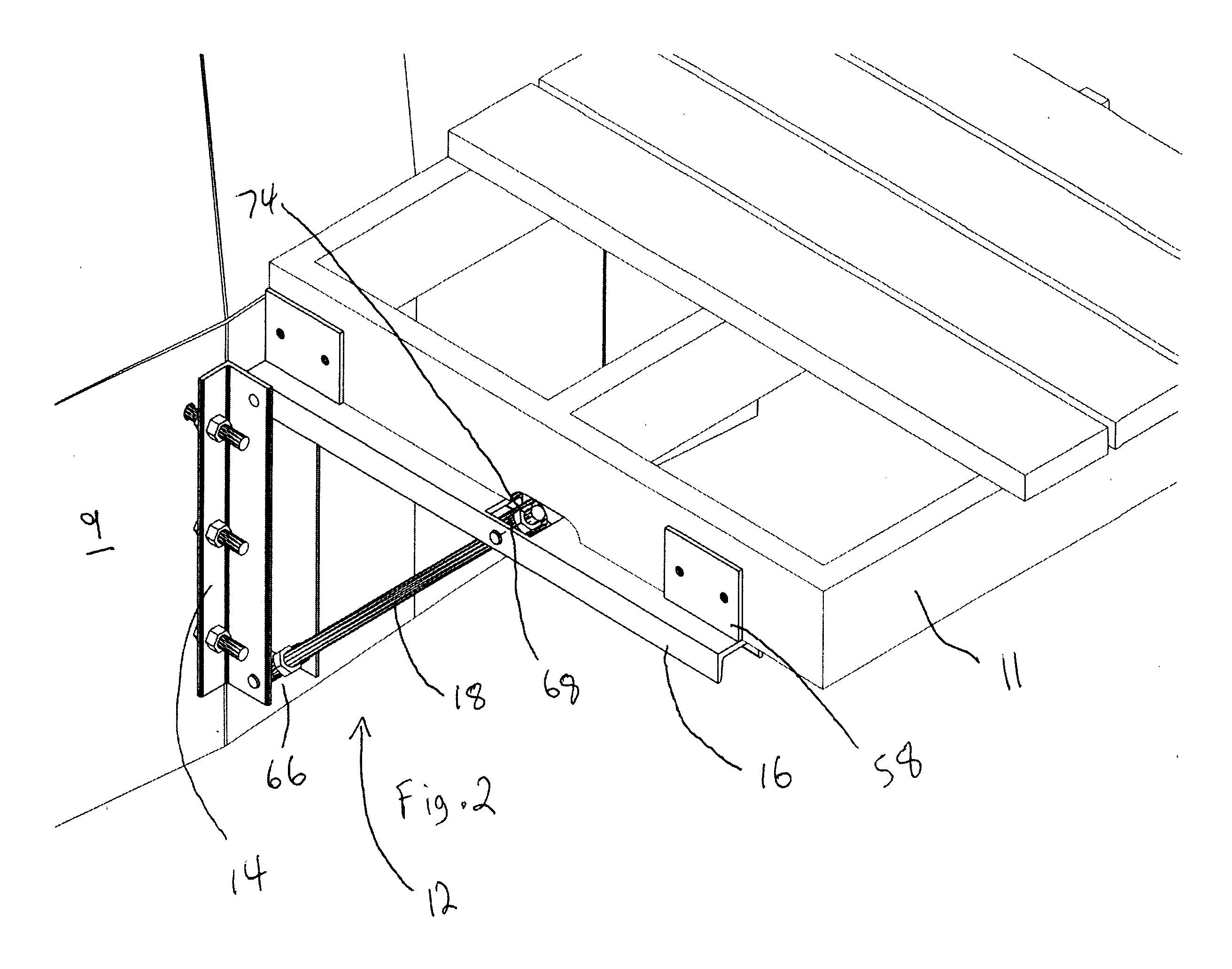 Bracket System for Building a Deck or Dock on a Rock Face