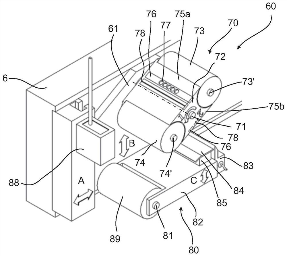 Apparatus and method for assembling a strip to a tread