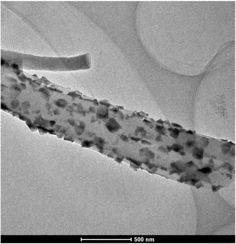 One-dimensional In&lt;2&gt;O&lt;3&gt;/C fiber composite material, and preparation method and application thereof