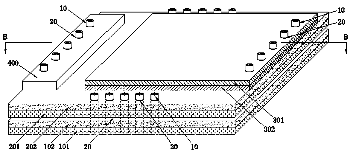 Multi-layer chip structure and connecting method