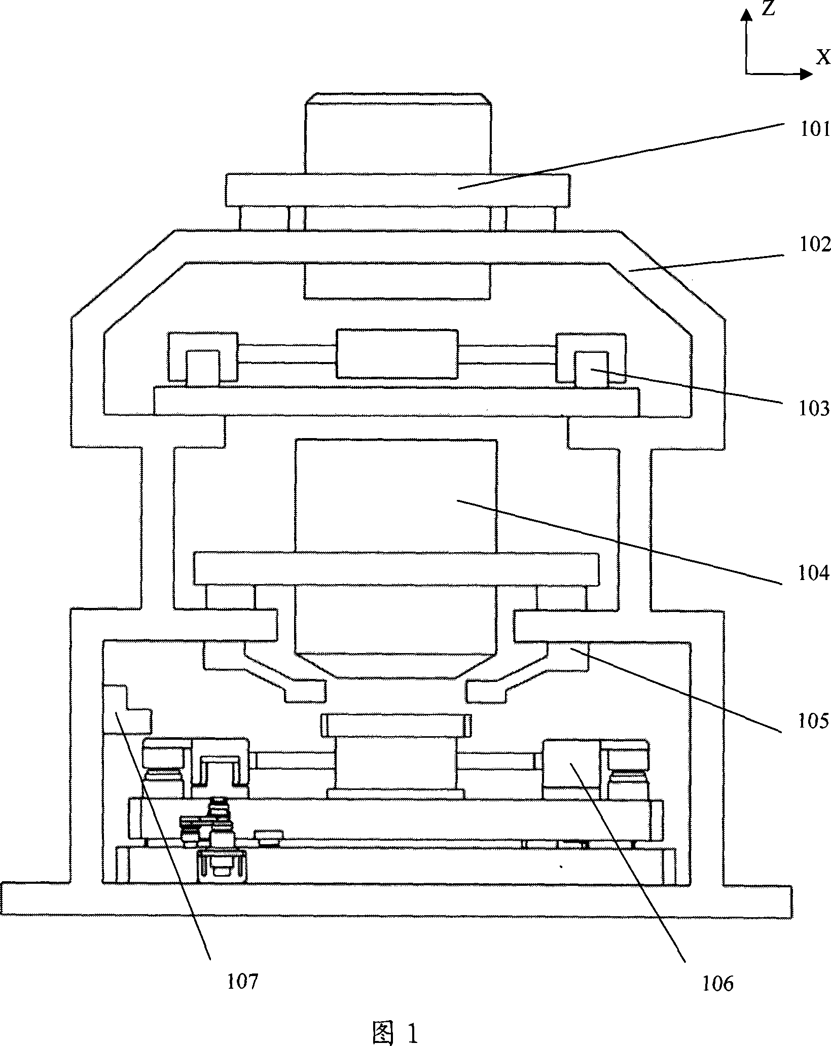 System for balancing and positioning work table of photoetching device