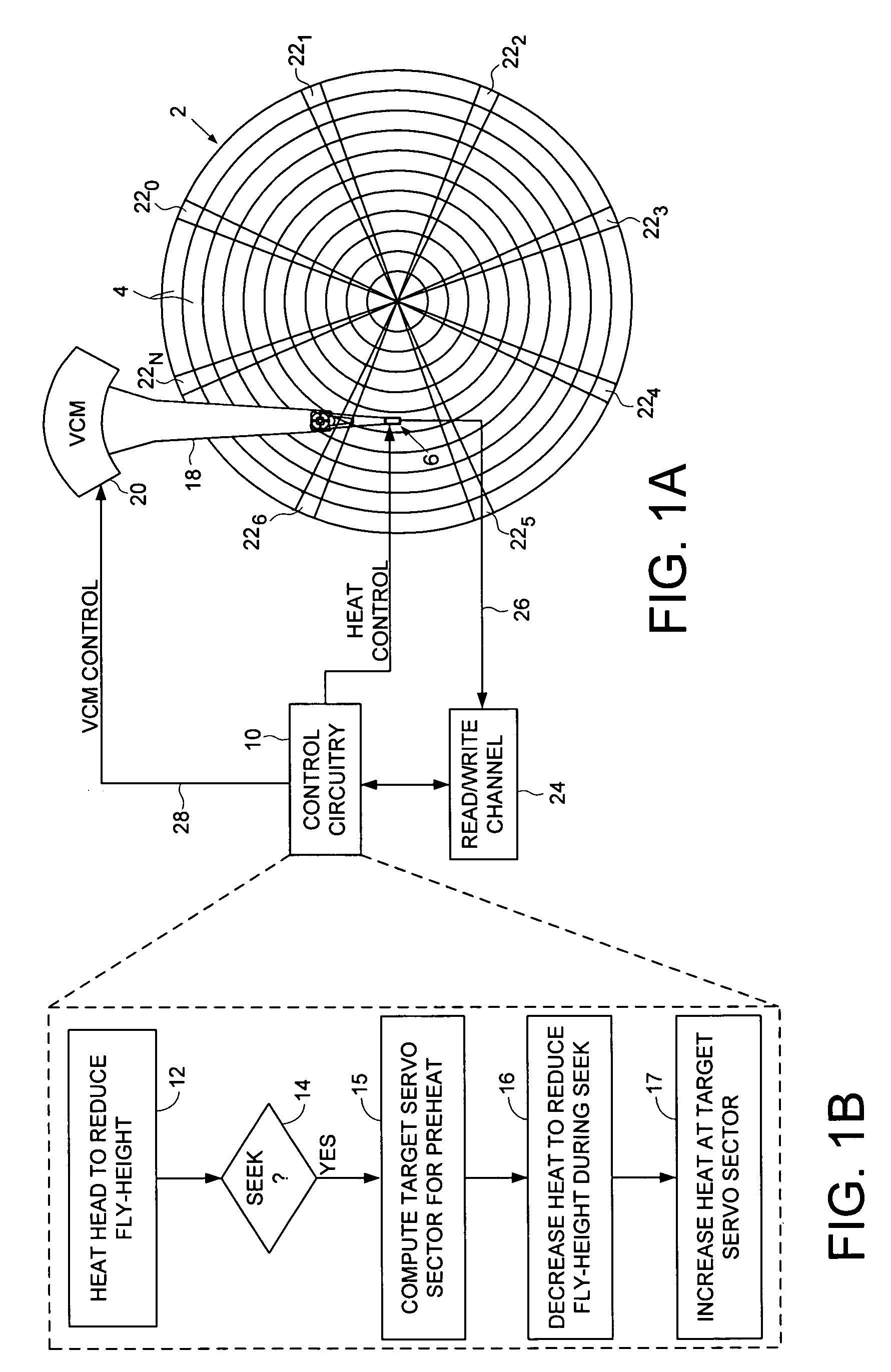 Disk drive decreasing head temperature to increase fly-height during seek operation