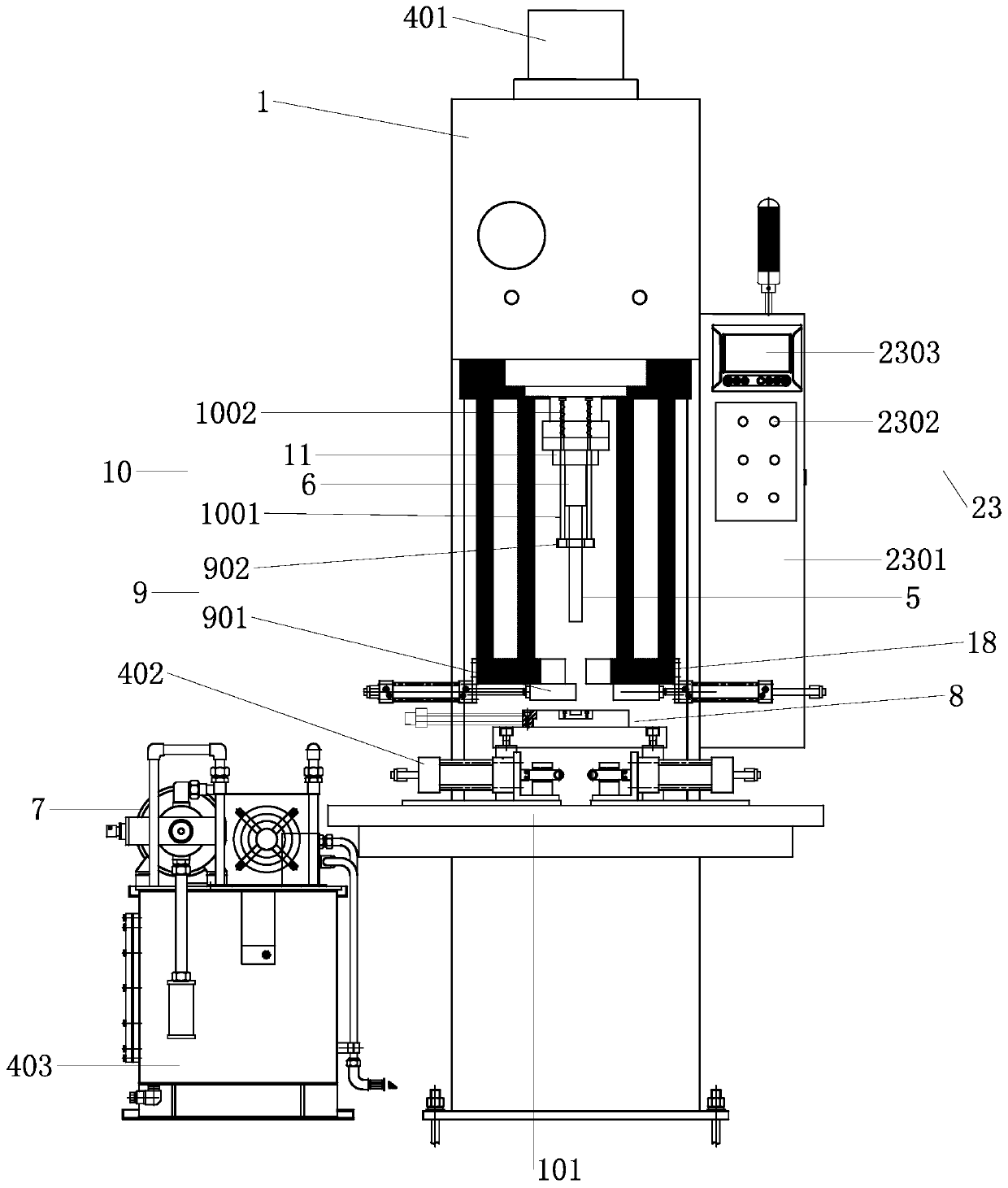 Ice cream mold spiral pressing equipment