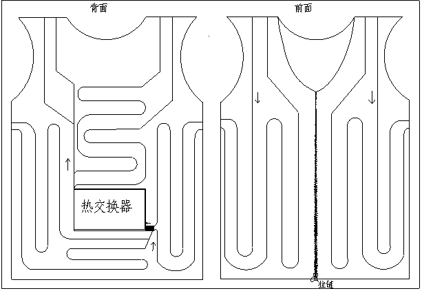 Light-weight intelligent liquid in vitro circulation temperature increasing/ decreasing clothes