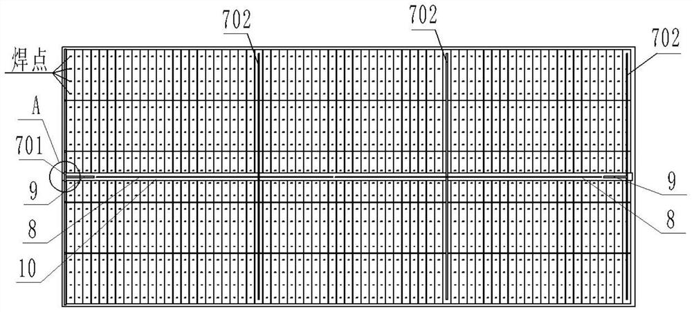 Welding method and welding equipment for busbars on imbricate component