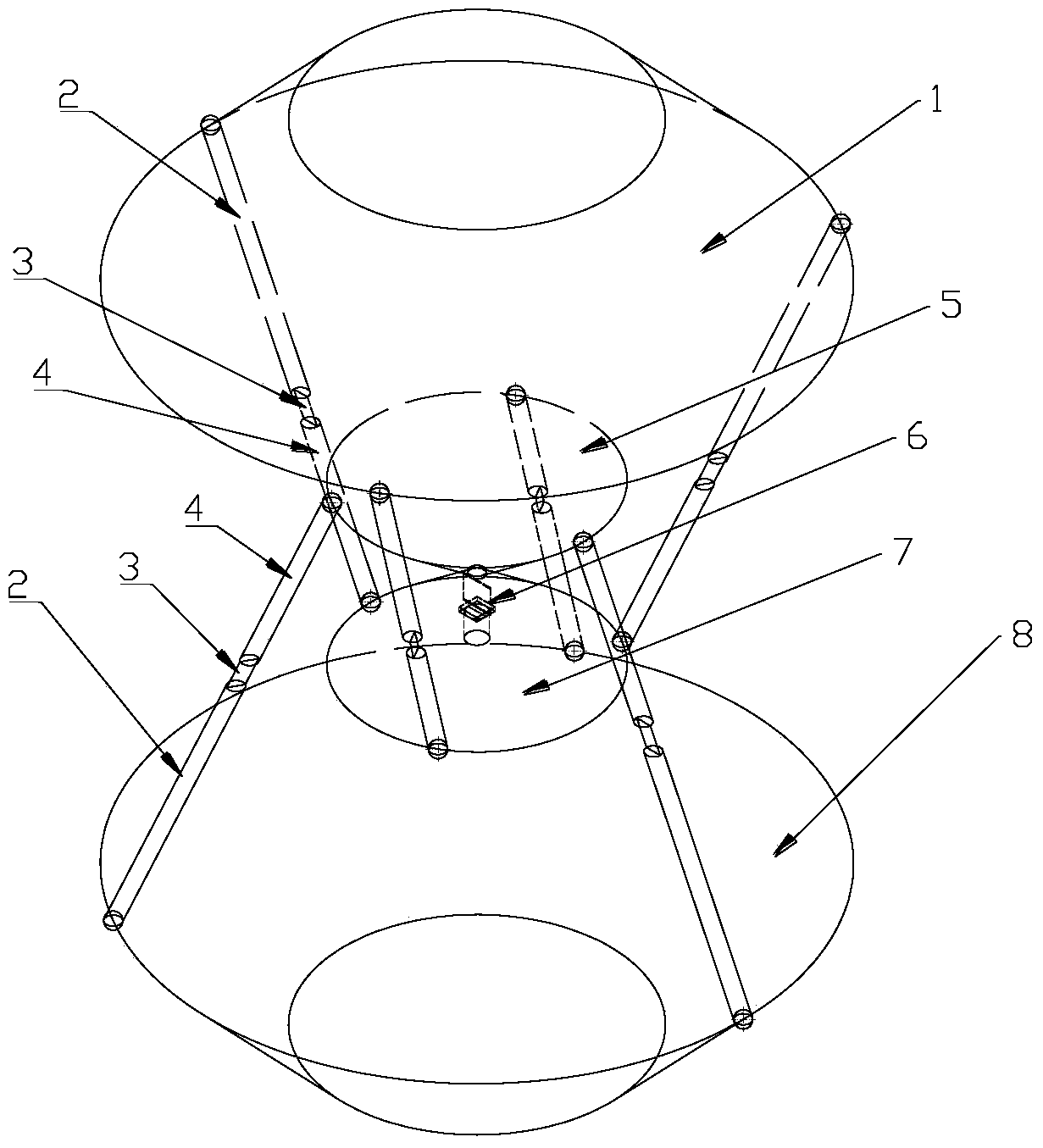 A vhf-uhf band broadband omnidirectional receiving antenna