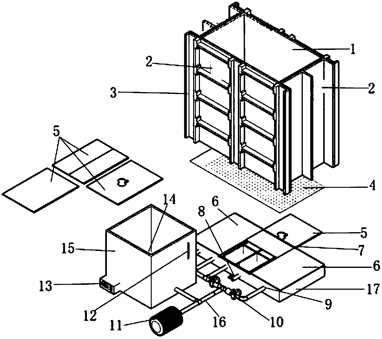 Water bursting test device and test method thereof