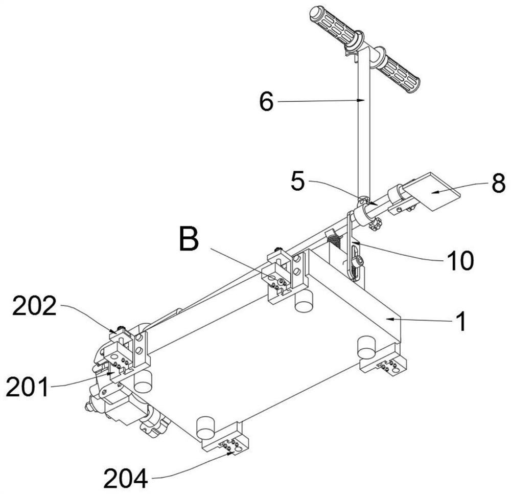 Manual hydraulic pump with adjustable supporting legs