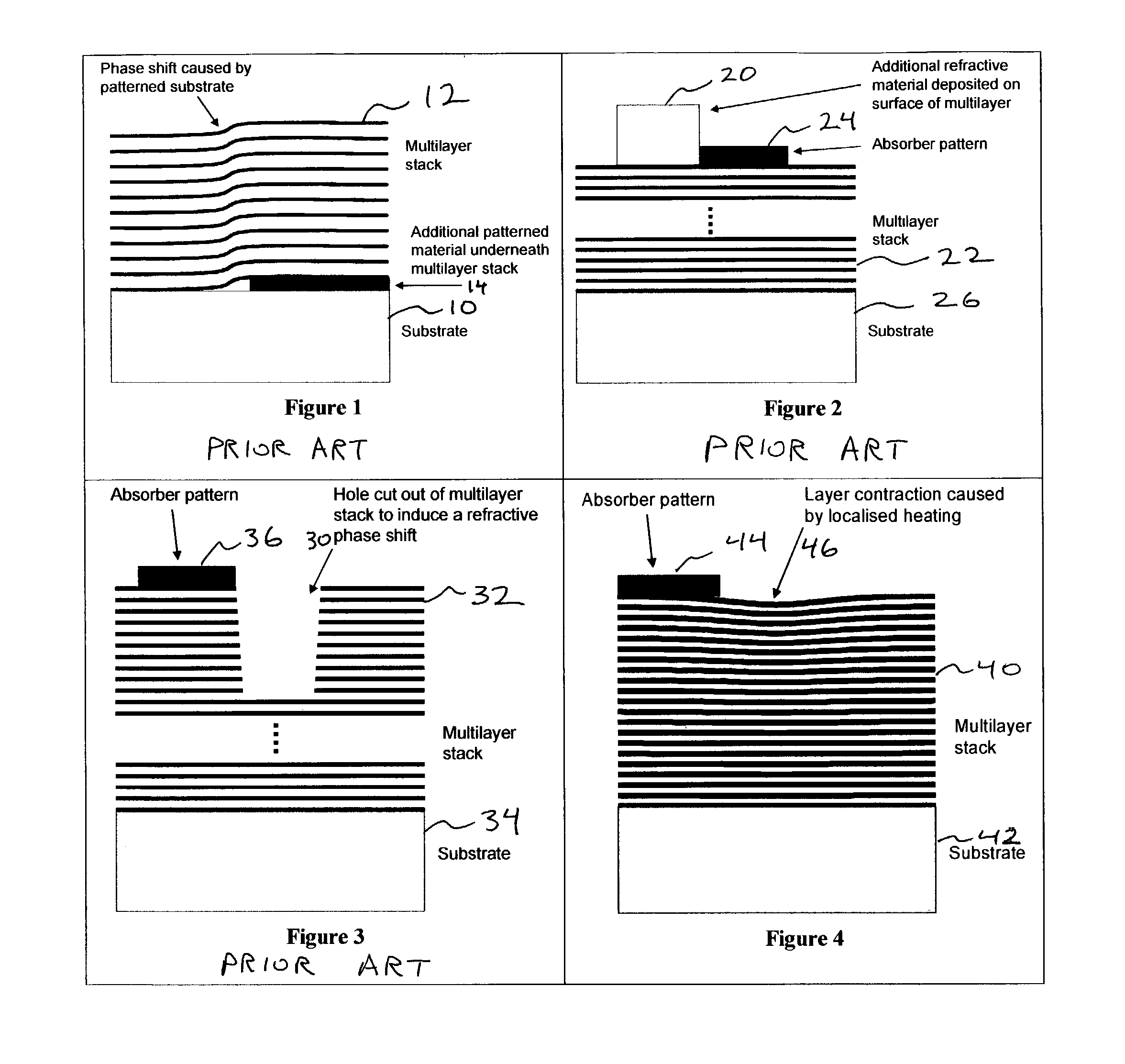 Method for the manufacture of phase shifting masks for EUV lithography