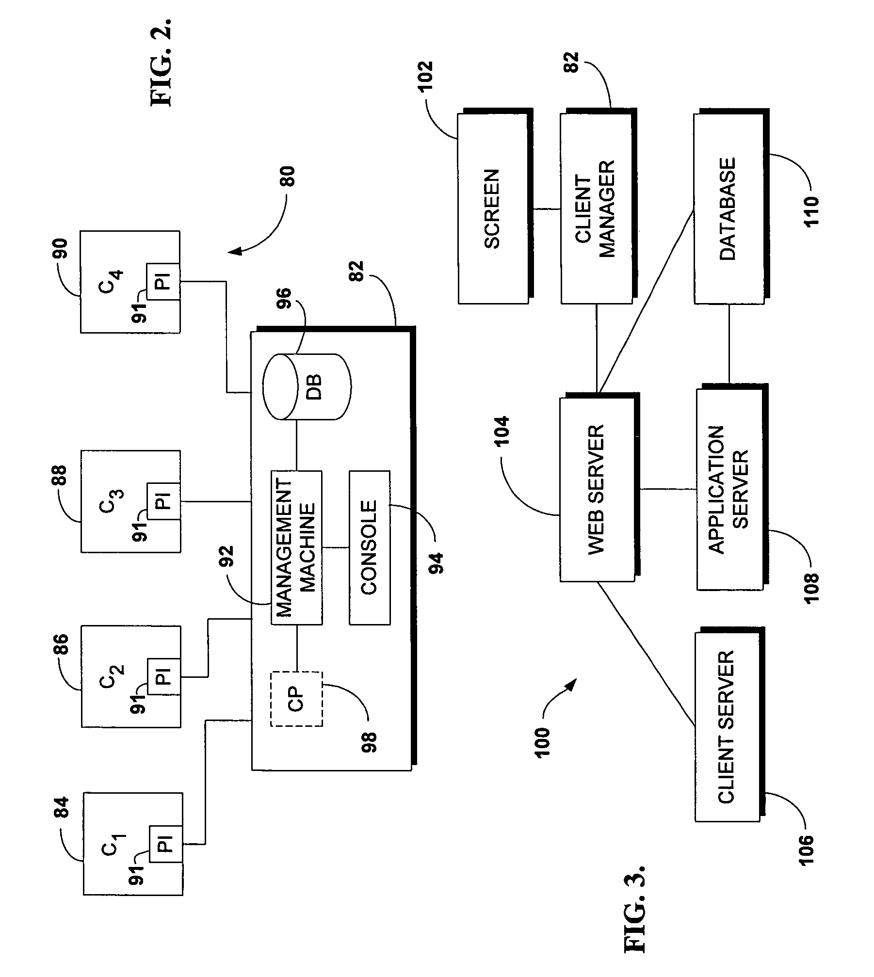 System and method for service chain management in a client management tool