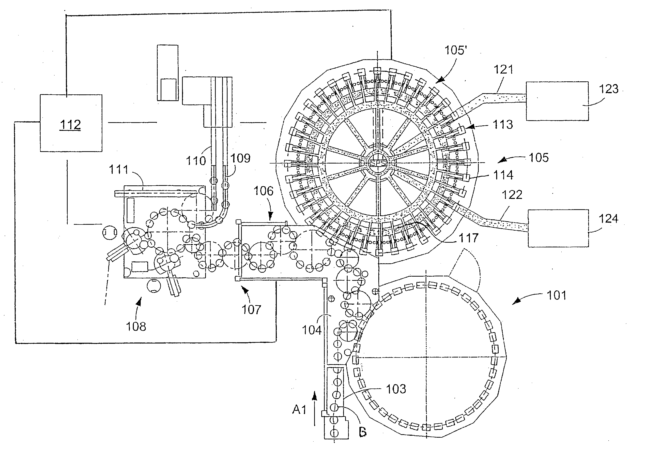 Beverage bottling plant for filling bottles with a liquid beverage filling material having a filling device and a filling machine having such a filling device