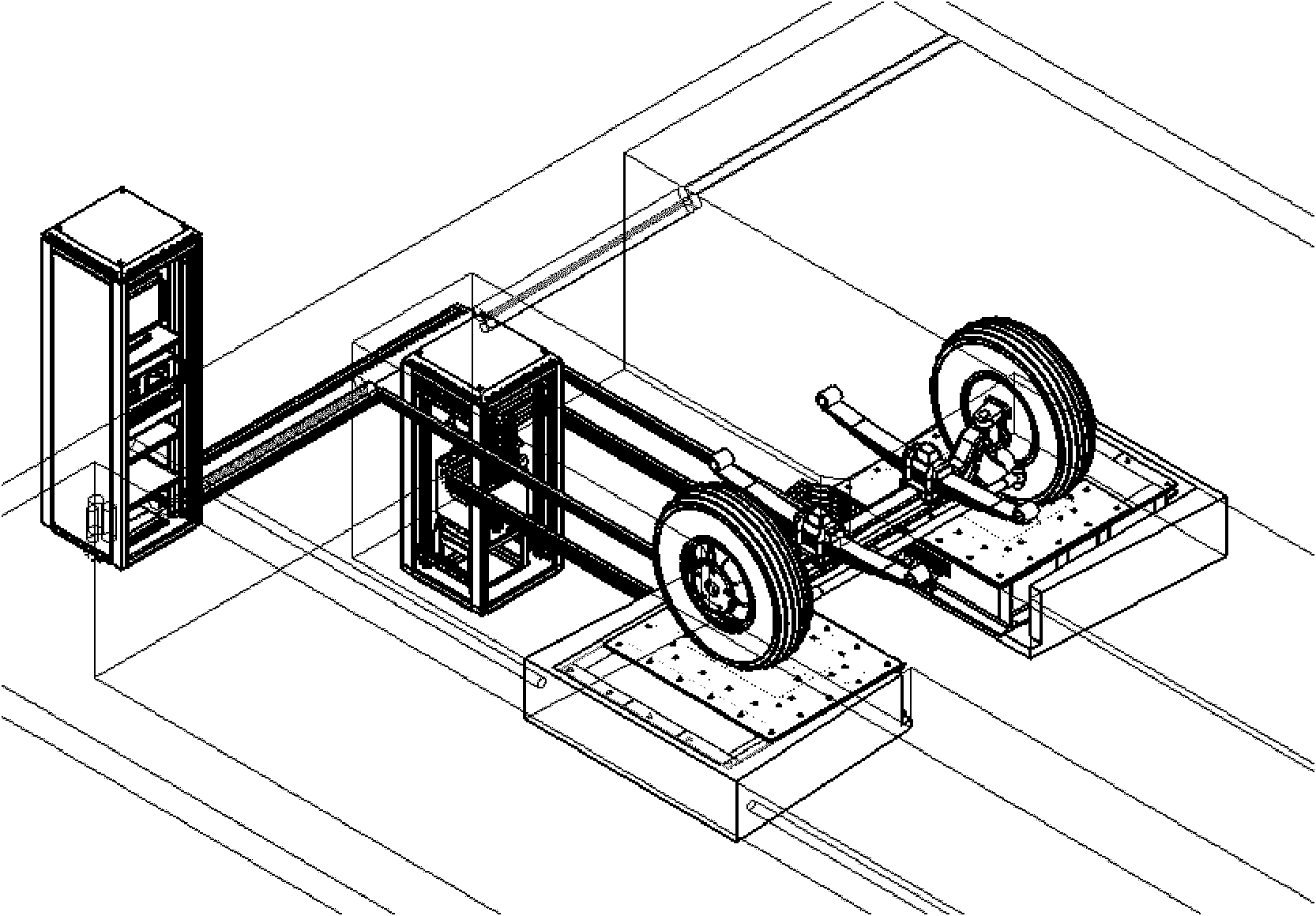 3-freedom-degree wheel clearance detection platform