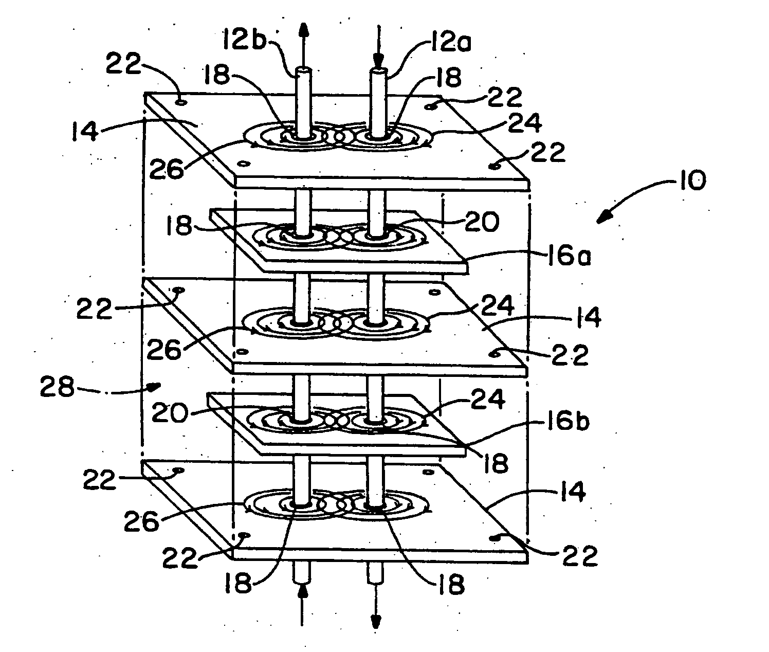 Paired multi-layered dielectric independent passive component architecture resulting in differential and common mode filtering with surge protection in one integrated package