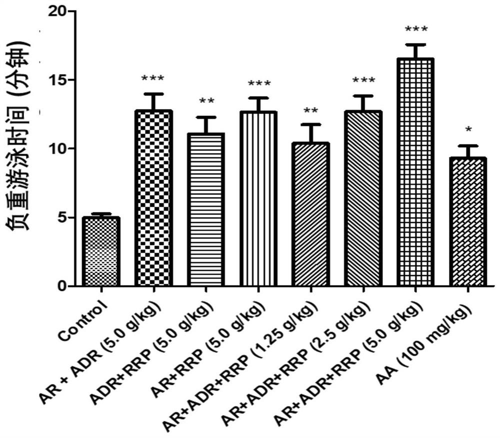 Anti-fatigue pharmaceutical composition and preparation method of composition