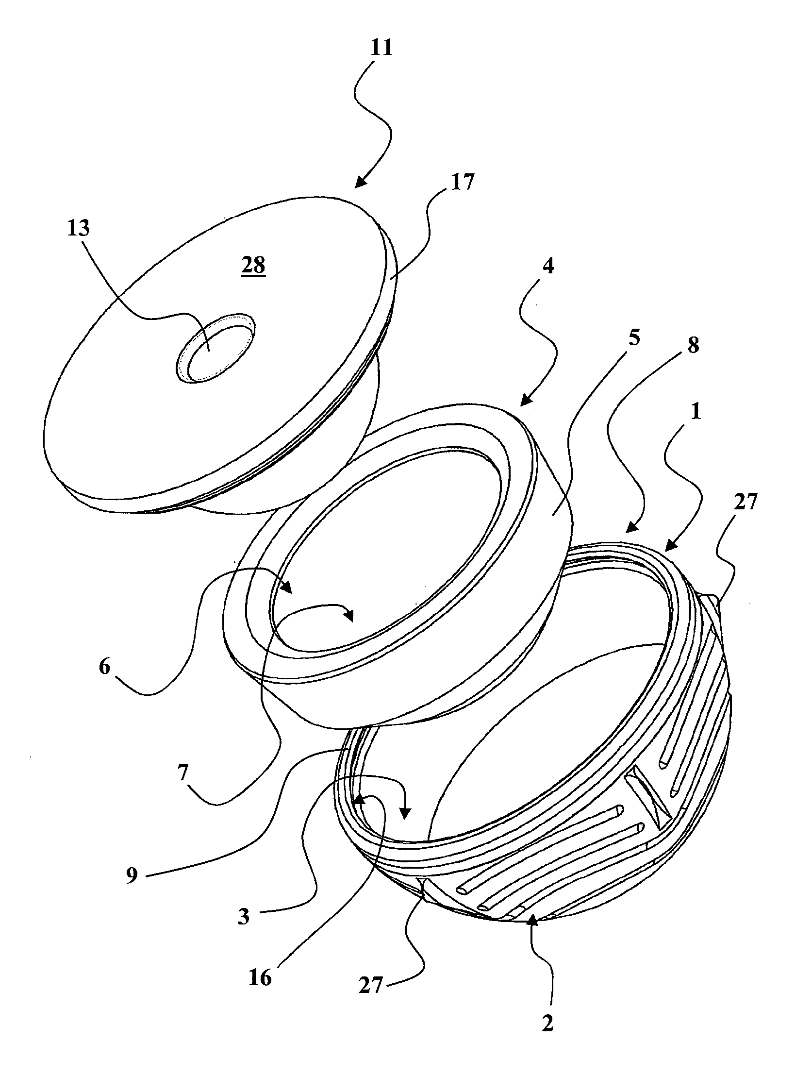 Cotyle comprising a sterile interface