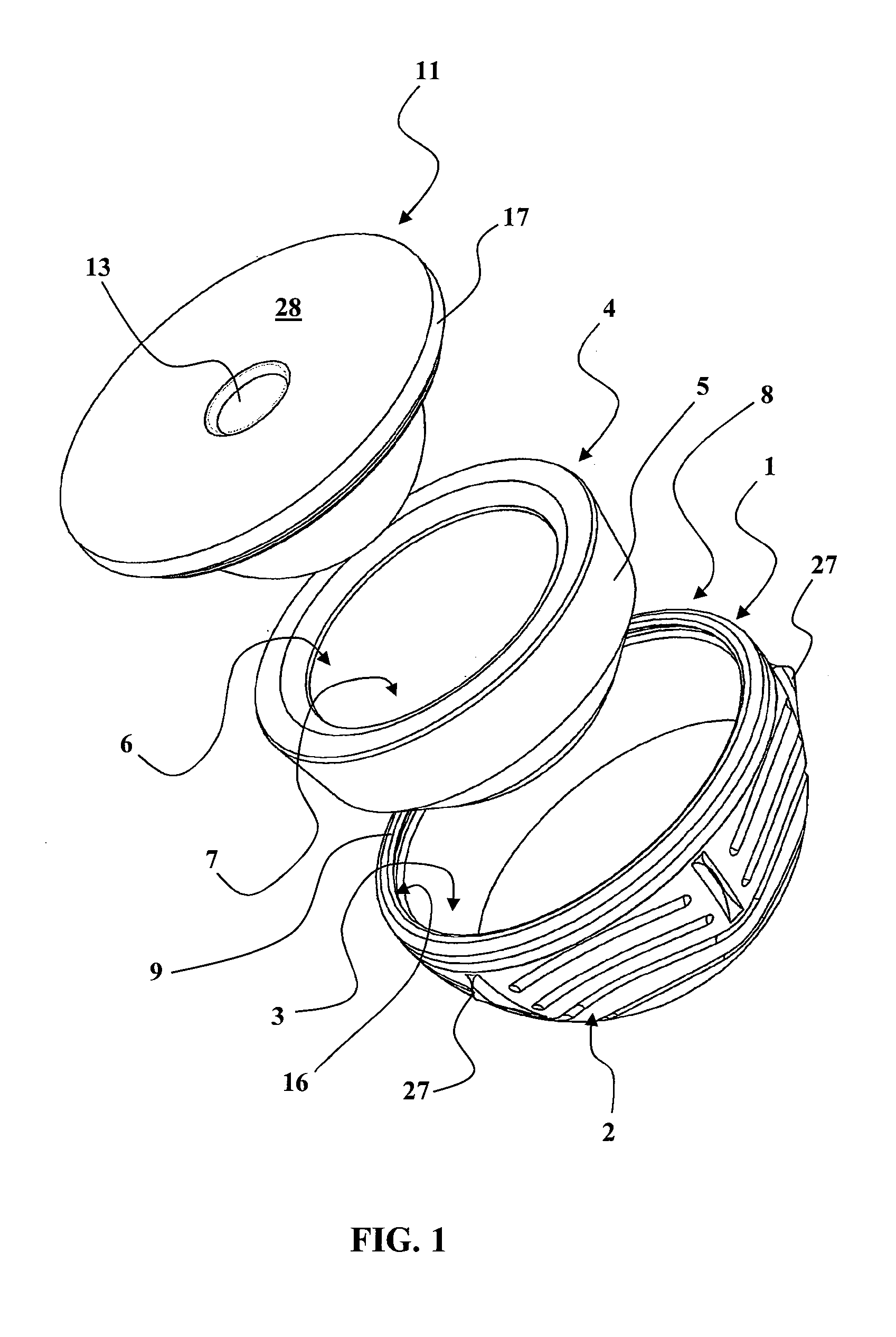 Cotyle comprising a sterile interface