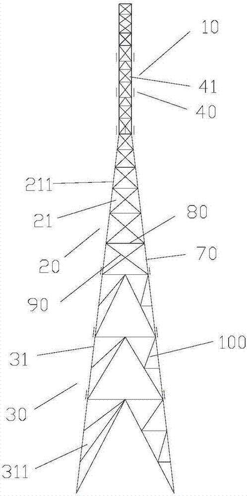 Electric pole tower