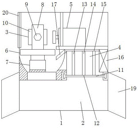 Polishing device with air filtering function