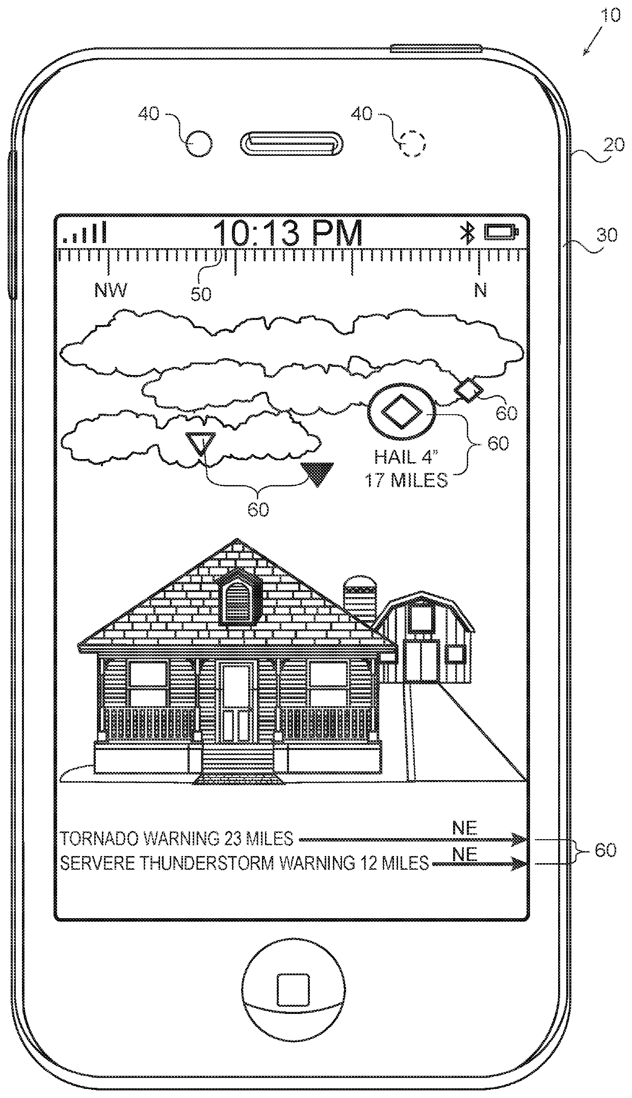 Weather event visualization application for mobile devices