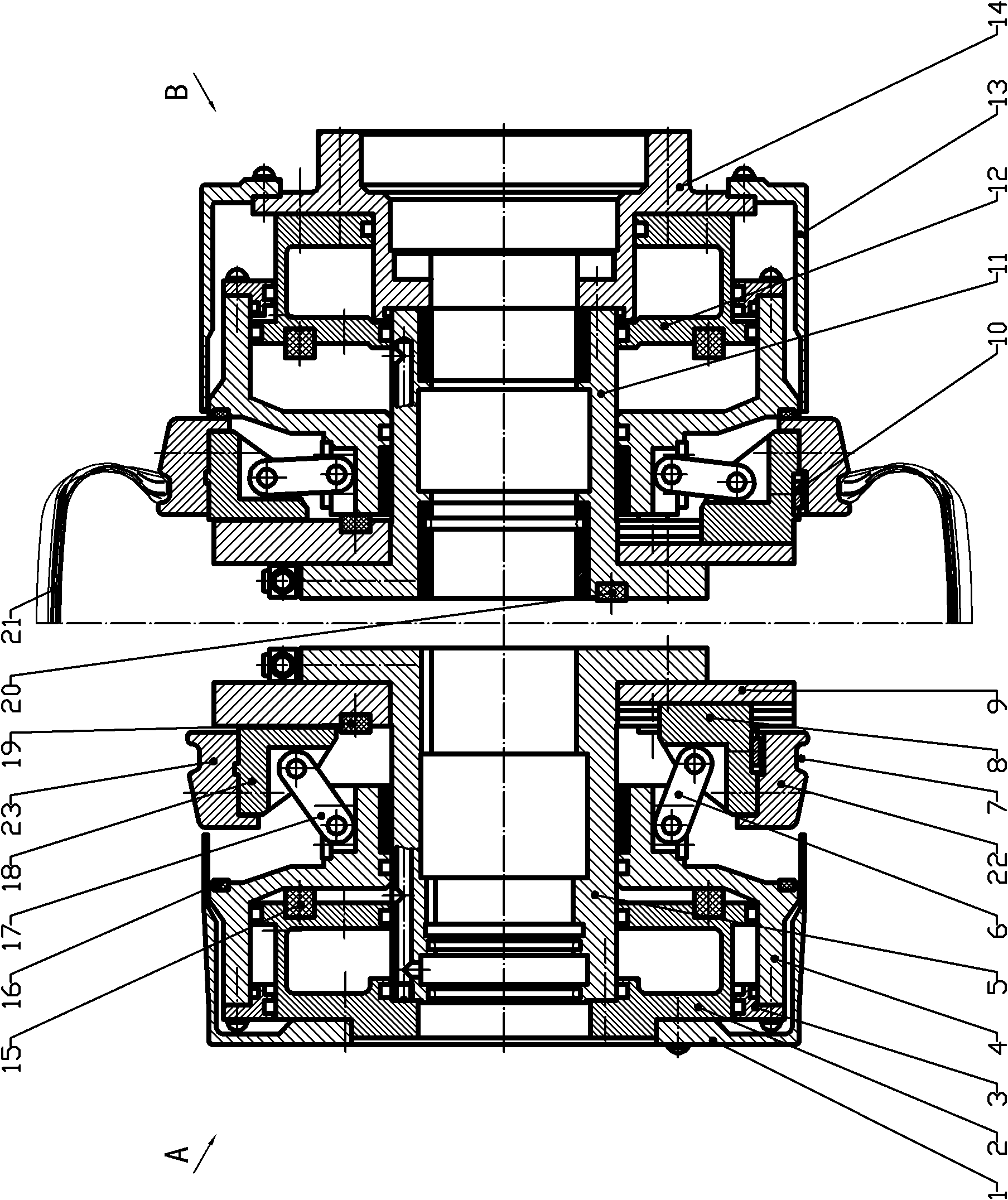 Non-capsule two-stage tyre setting drum