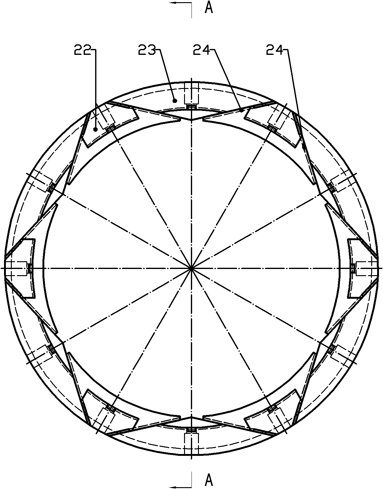 Non-capsule two-stage tyre setting drum