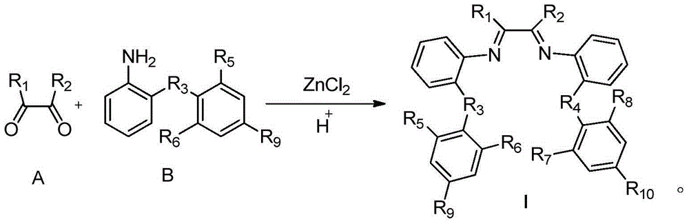 Catalyst ligand for direct synthesis of lubricant base oil by ethylene, complex of catalyst ligand as well as preparation method and application