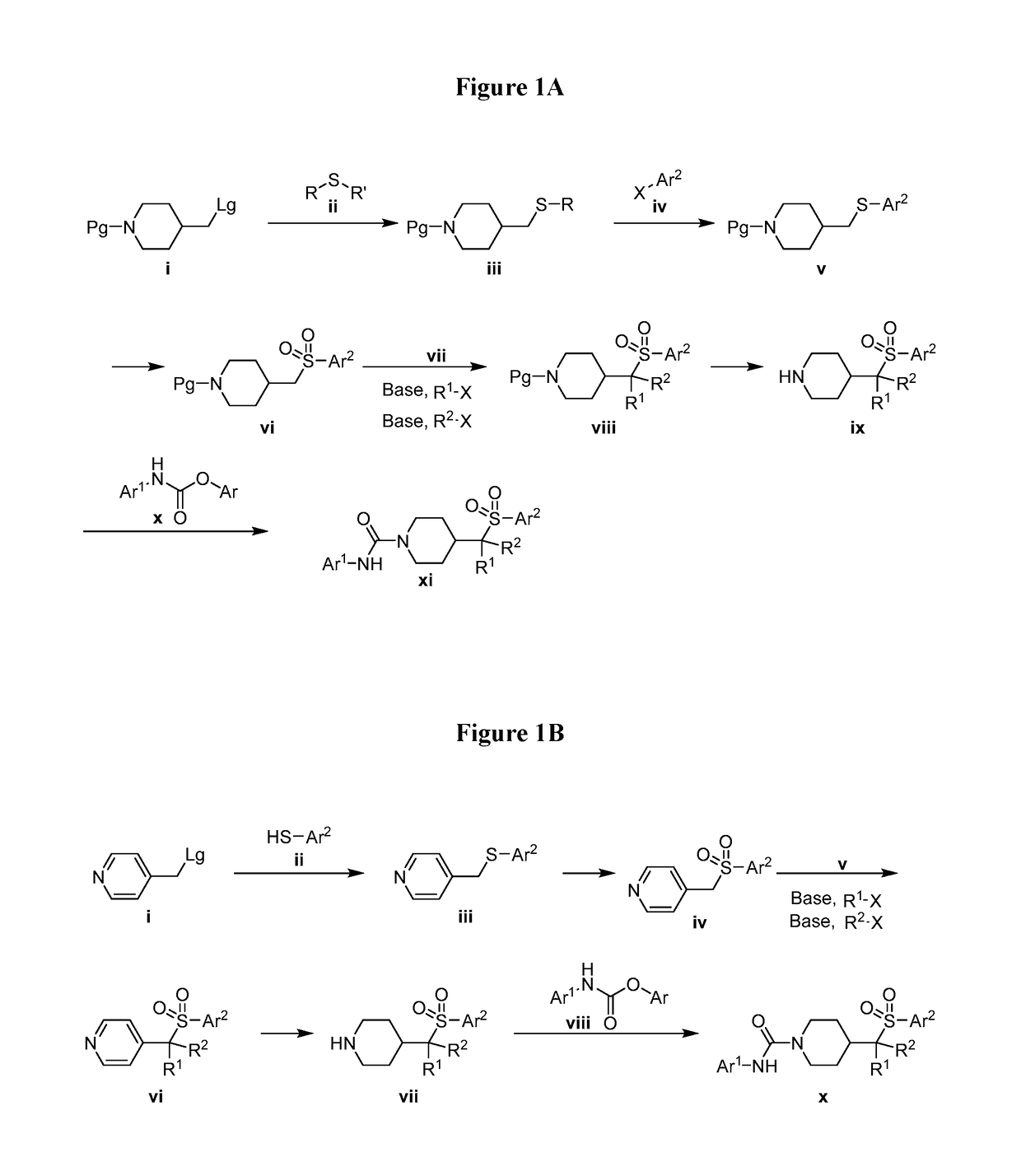 4-methylsulfonyl-substituted piperidine urea compounds