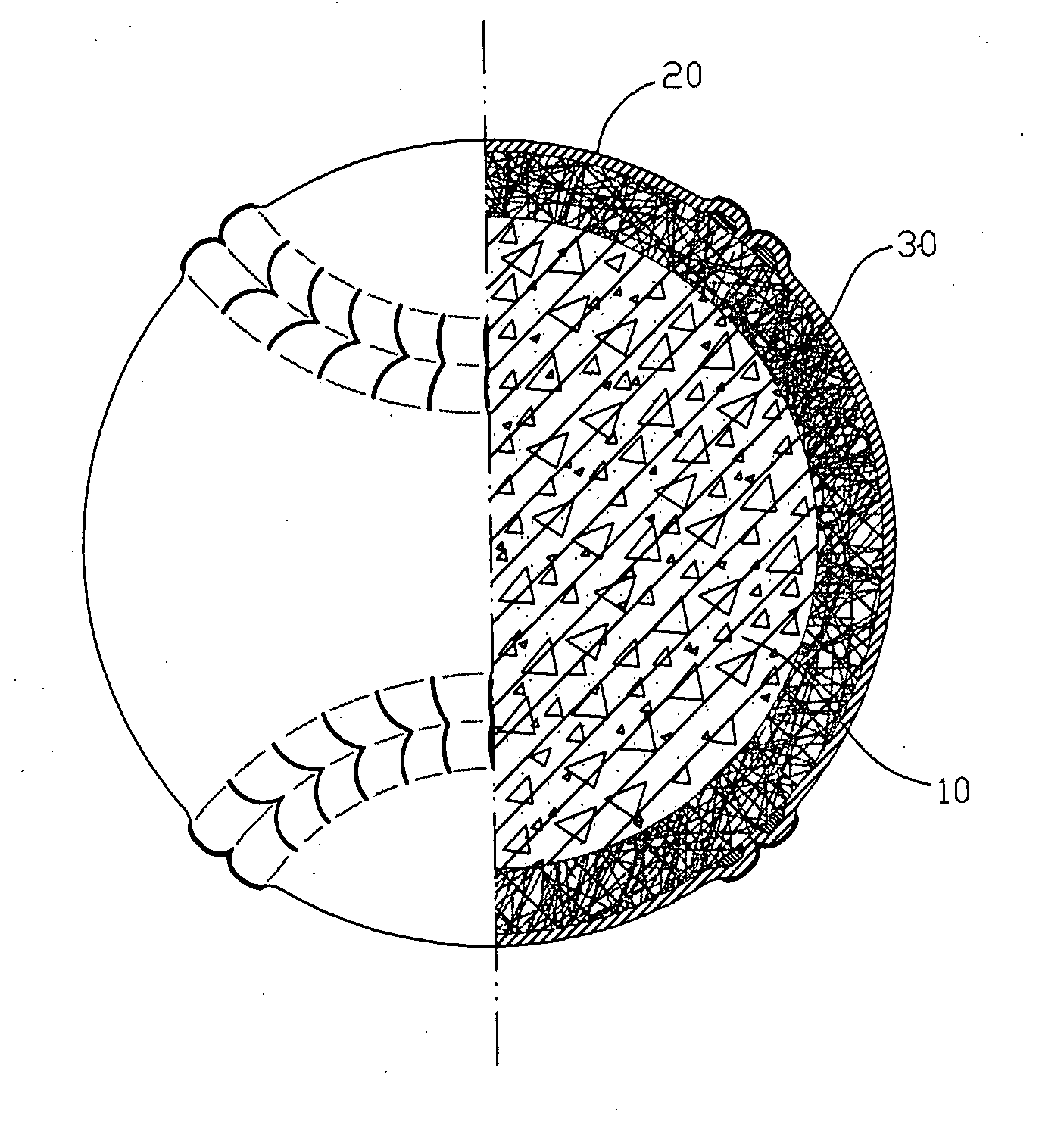 Softball with great resilient coefficient