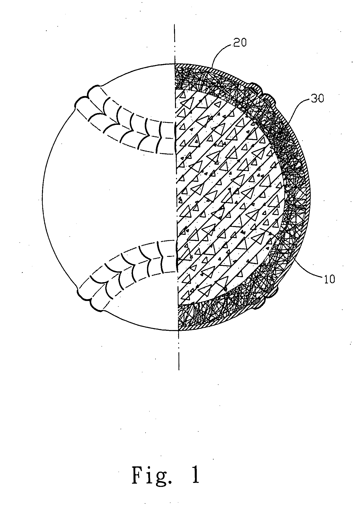 Softball with great resilient coefficient