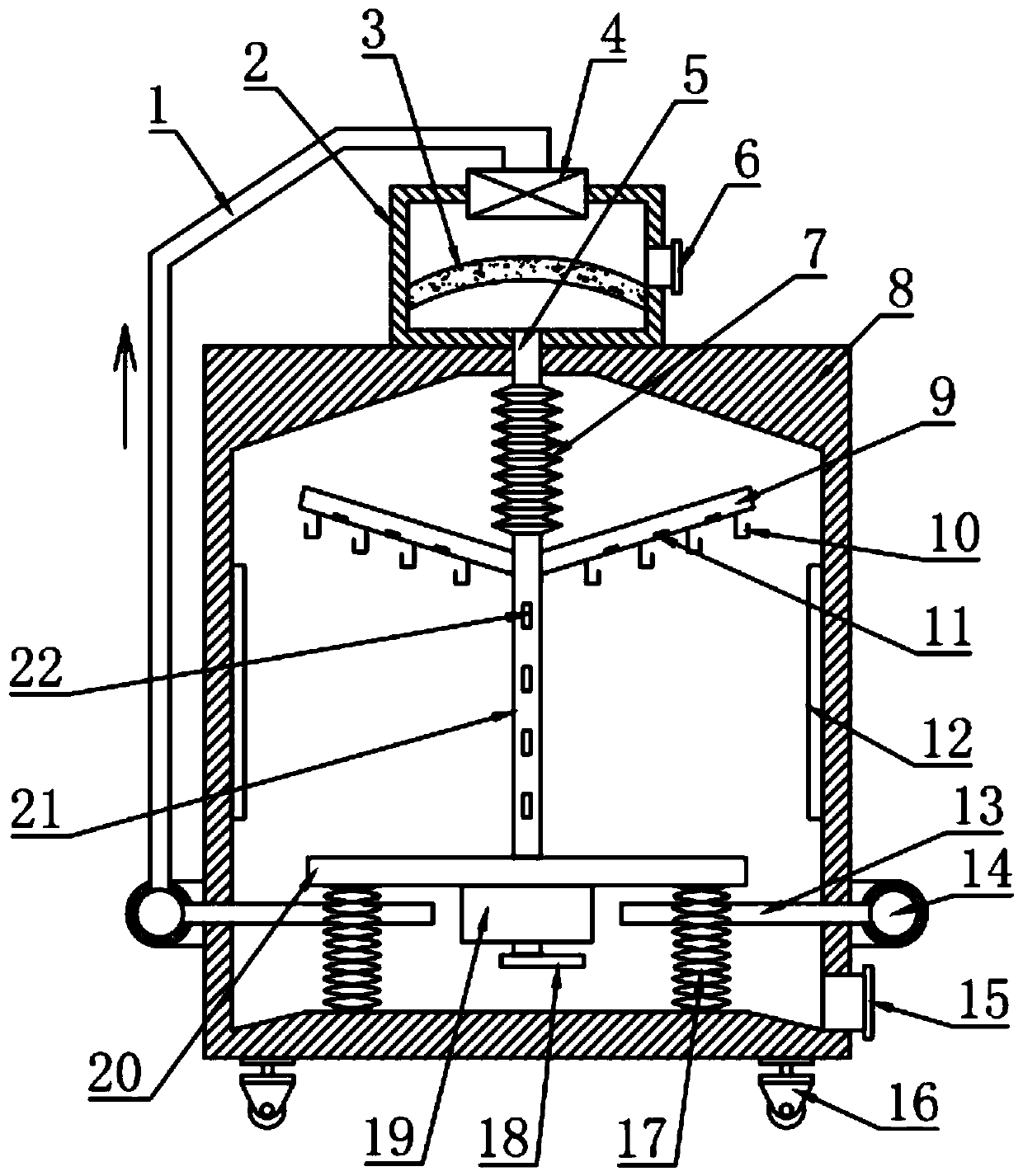 Intelligent household clothes fast environment-friendly drying device