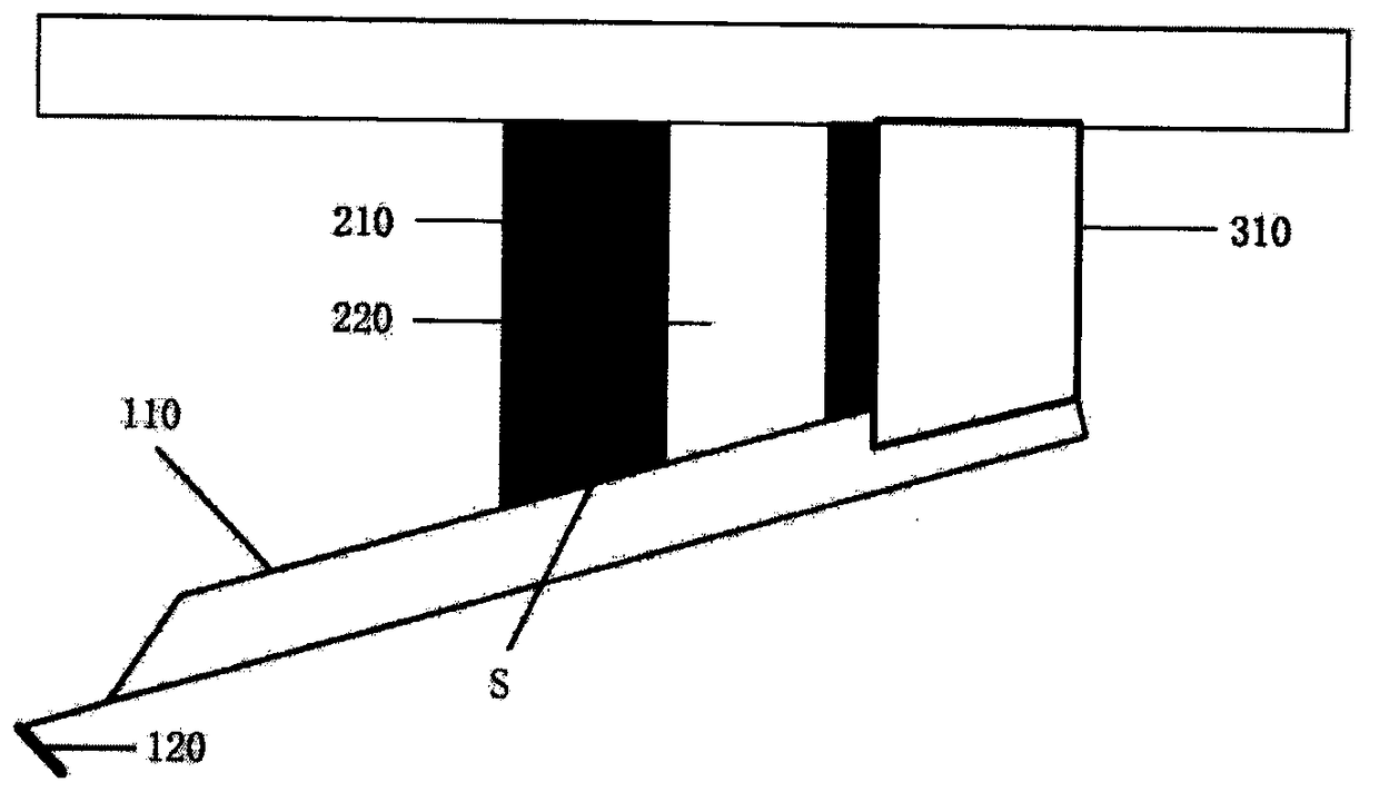 Atomic force microscope probe device for applying fixing force