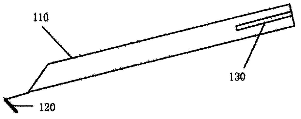 Atomic force microscope probe device for applying fixing force