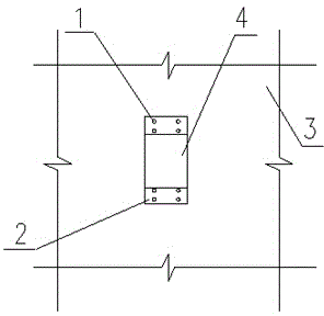 Beam bar anchoring sleeve pre-embedded in thin wall and construction method thereof