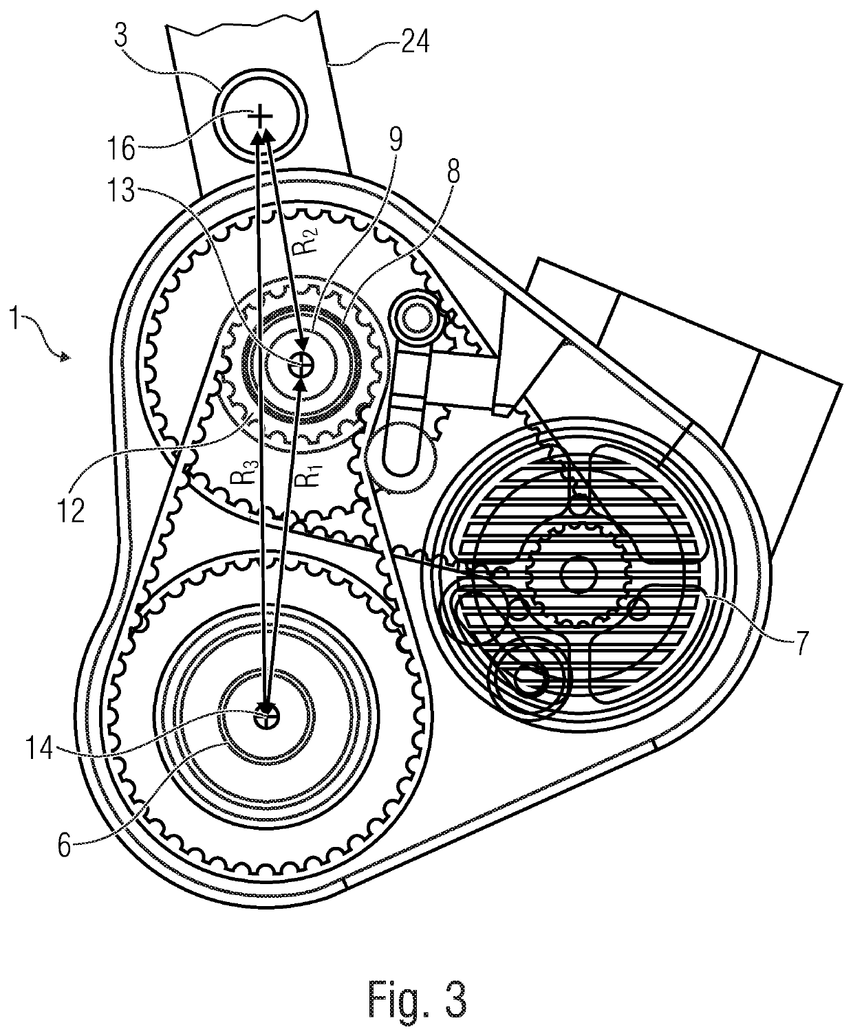 Drive device for a bicycle driven by an electric motor