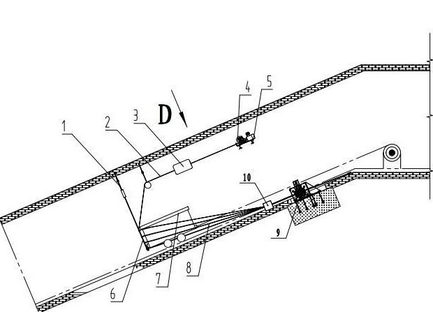 Steel belt type buffer variable force energy-absorbing device for preventing cart from running out for inclined shaft