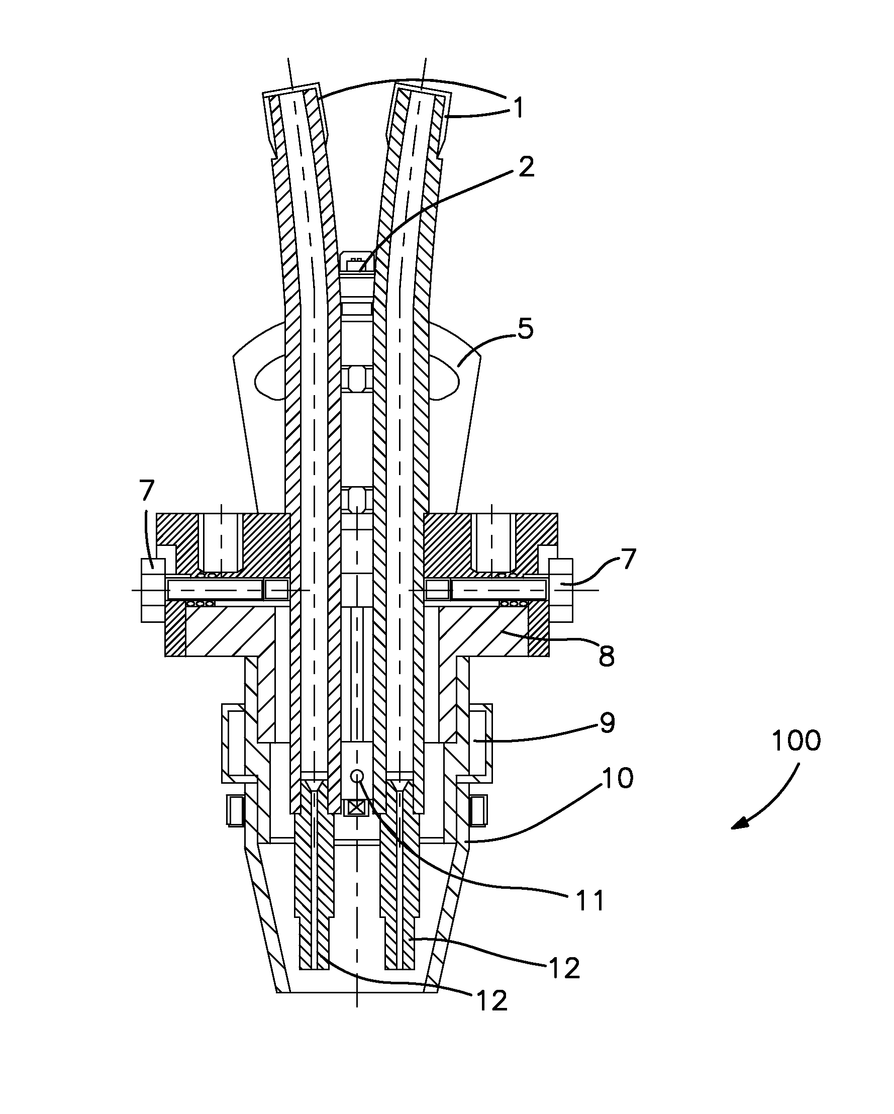 Double wire GMAW welding torch assembly and process