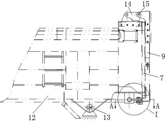 Rear door locking device of self-unloading muck truck