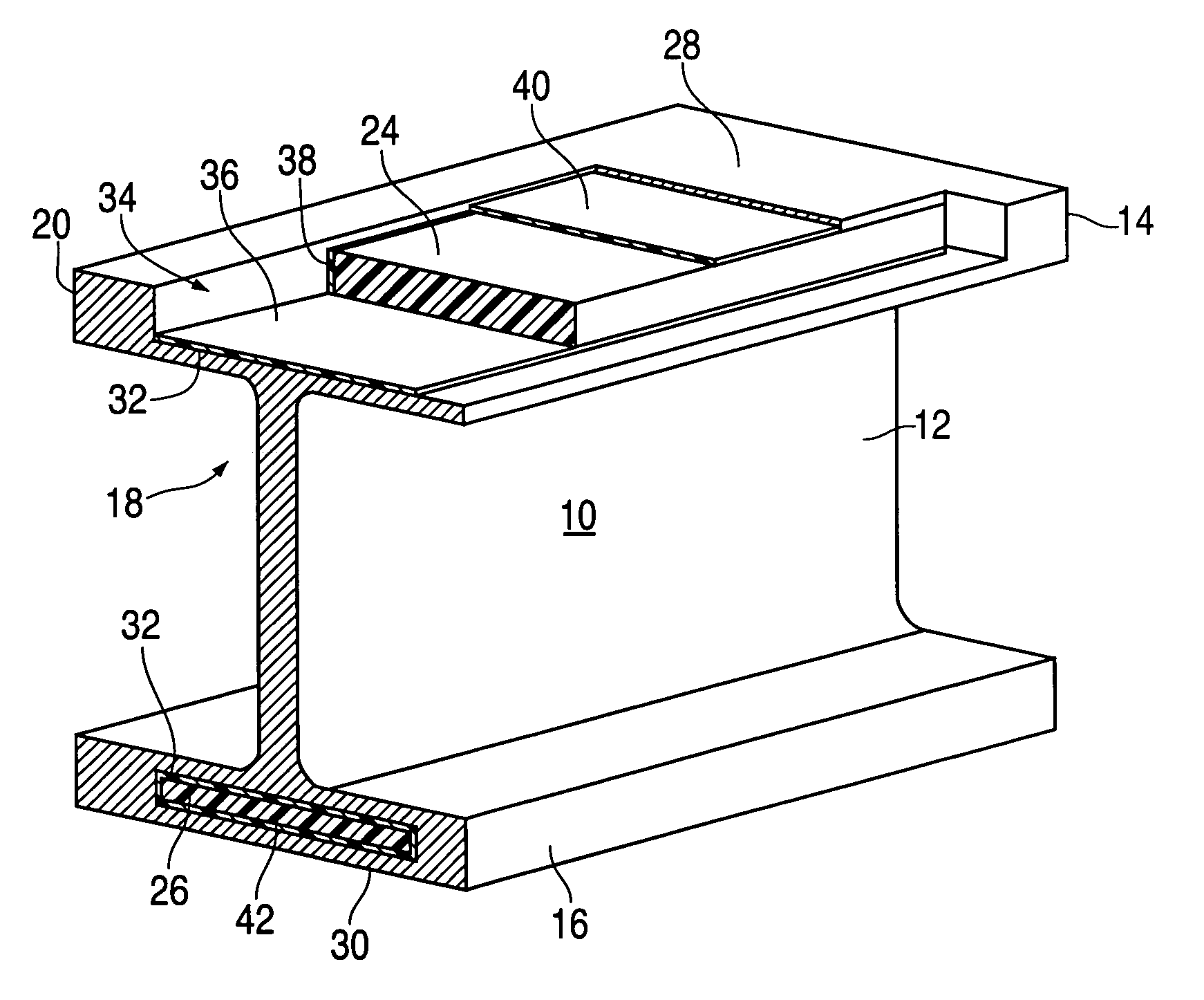 Composite reinforcement of metallic structural elements