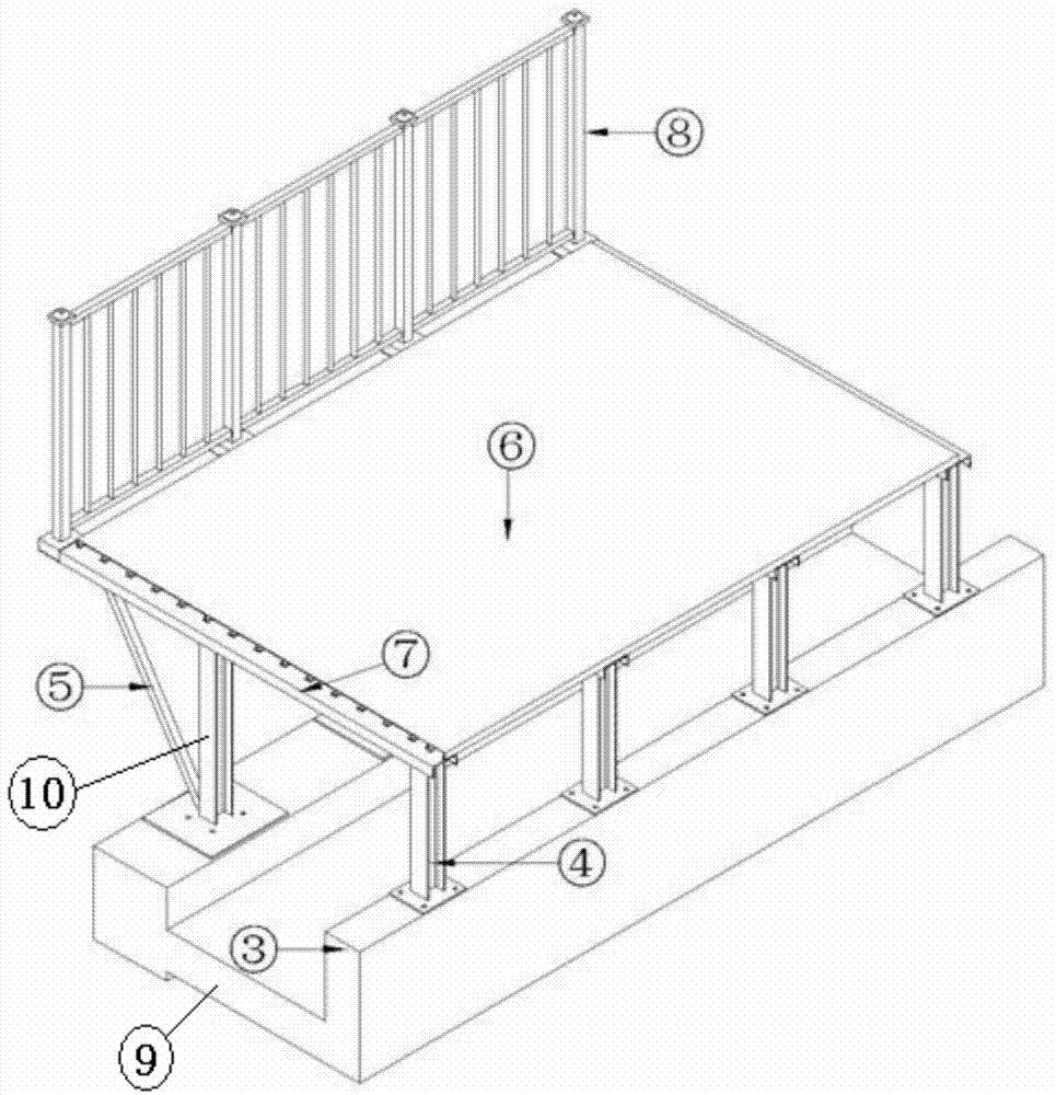 Railroad bridge evacuation platform