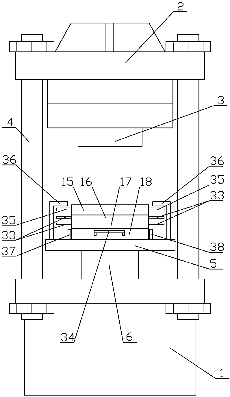 Vulcanizing machine for forming rubber damping seat