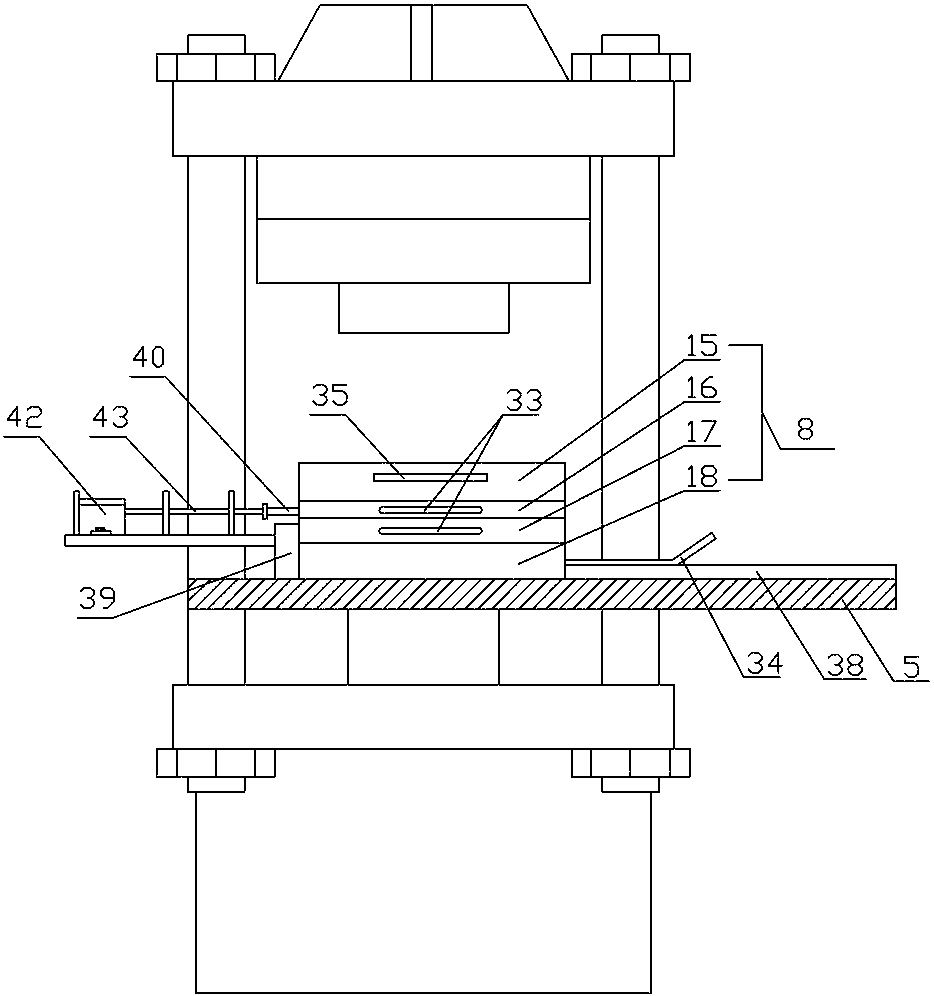 Vulcanizing machine for forming rubber damping seat