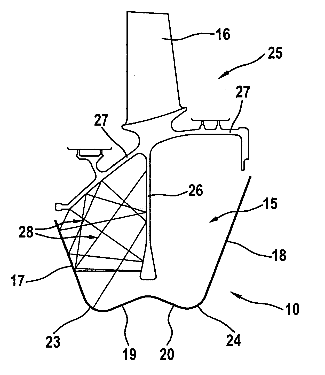 Device for surface blasting component