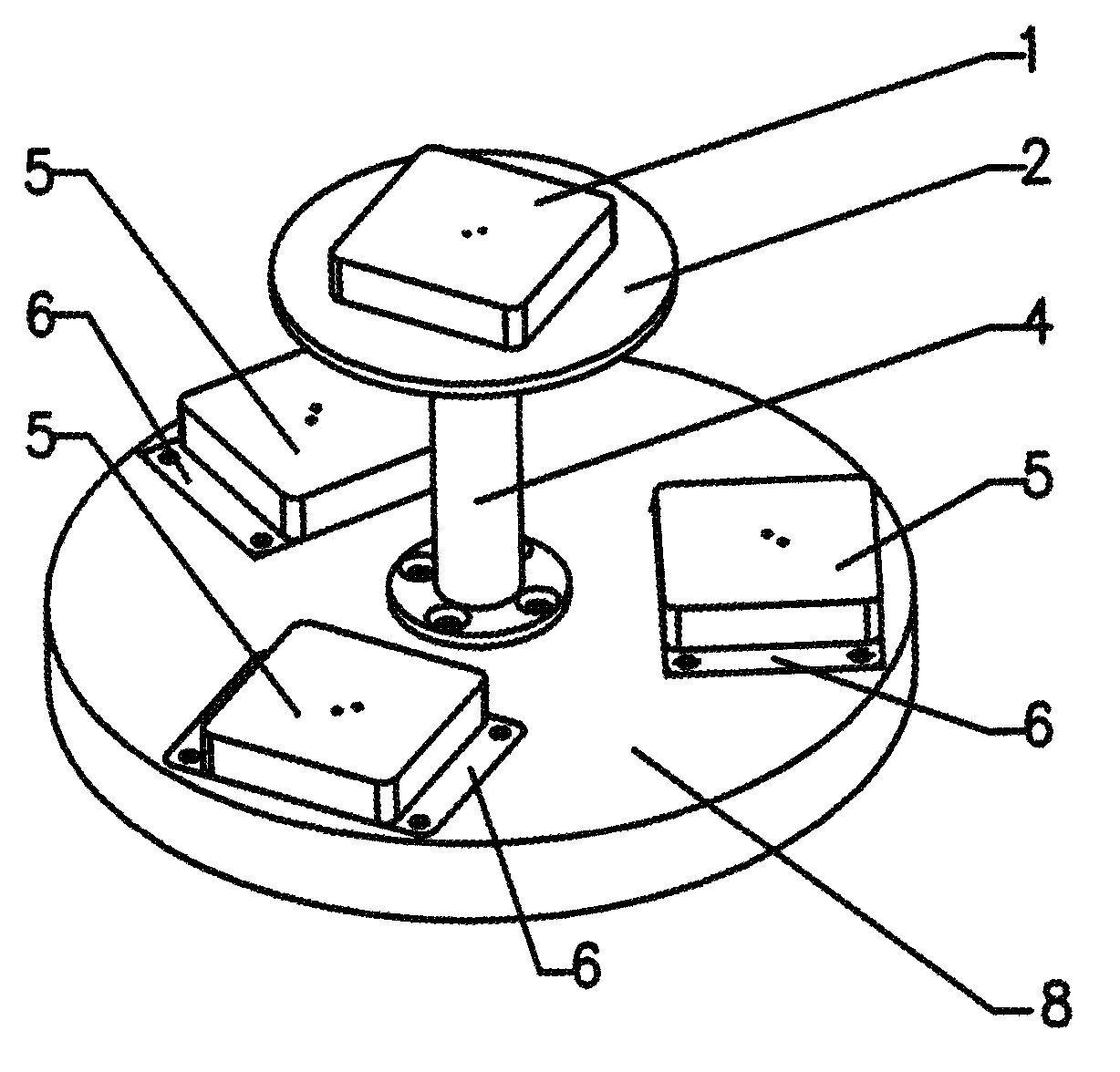 Three-dimensional embattled miniaturization self-adaptation satellite navigation antenna