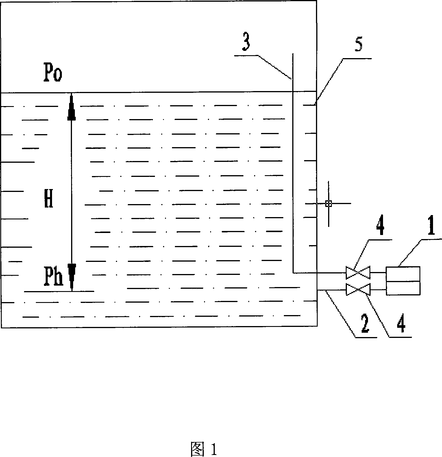 Built-in pressure sampling method for differential pressure levelmeter