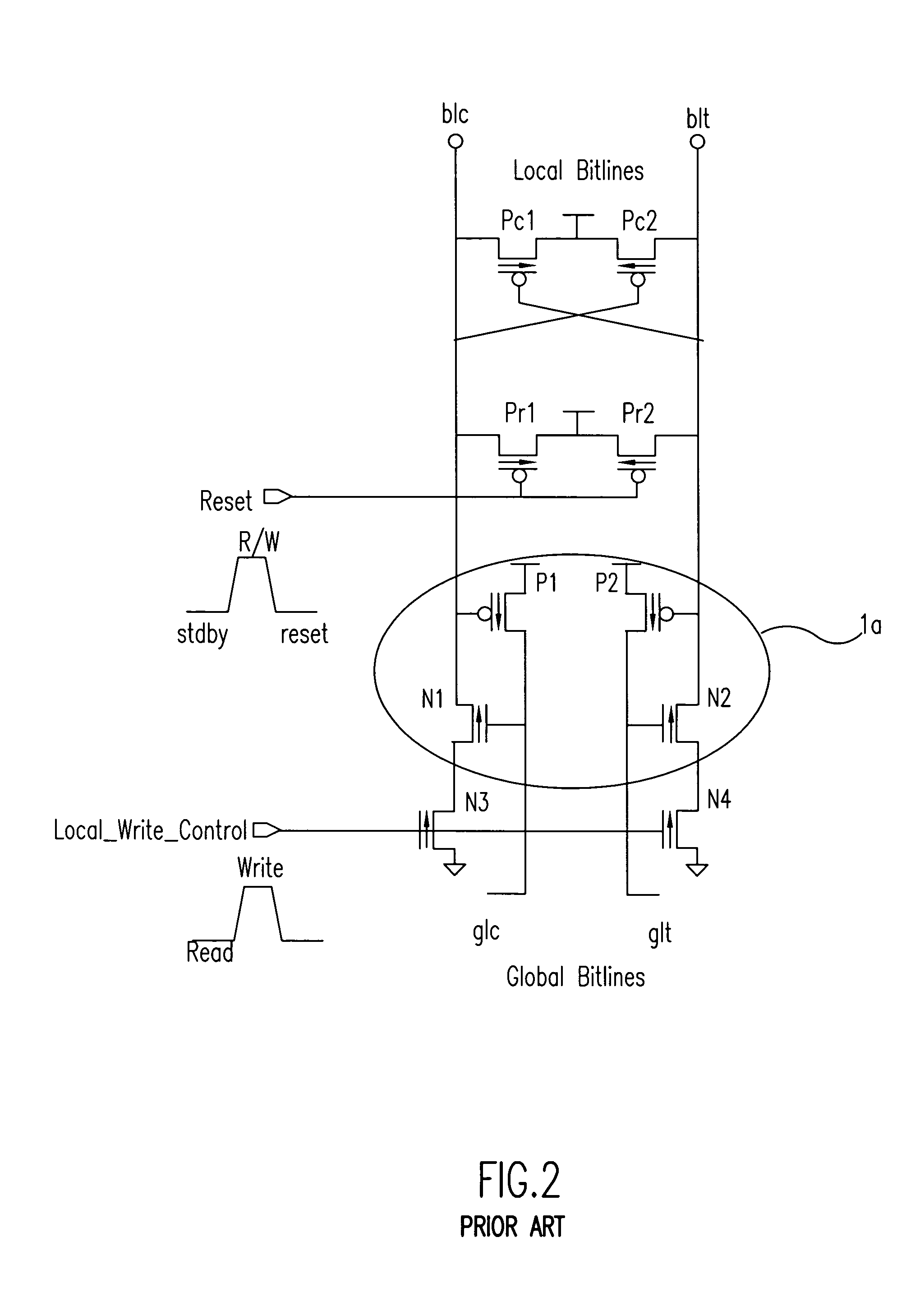 Local bit select with suppression of fast read before write