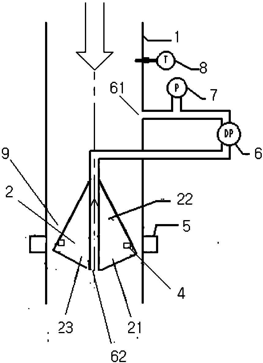 Moisture flow measurement device based on exempt-level radioactive source