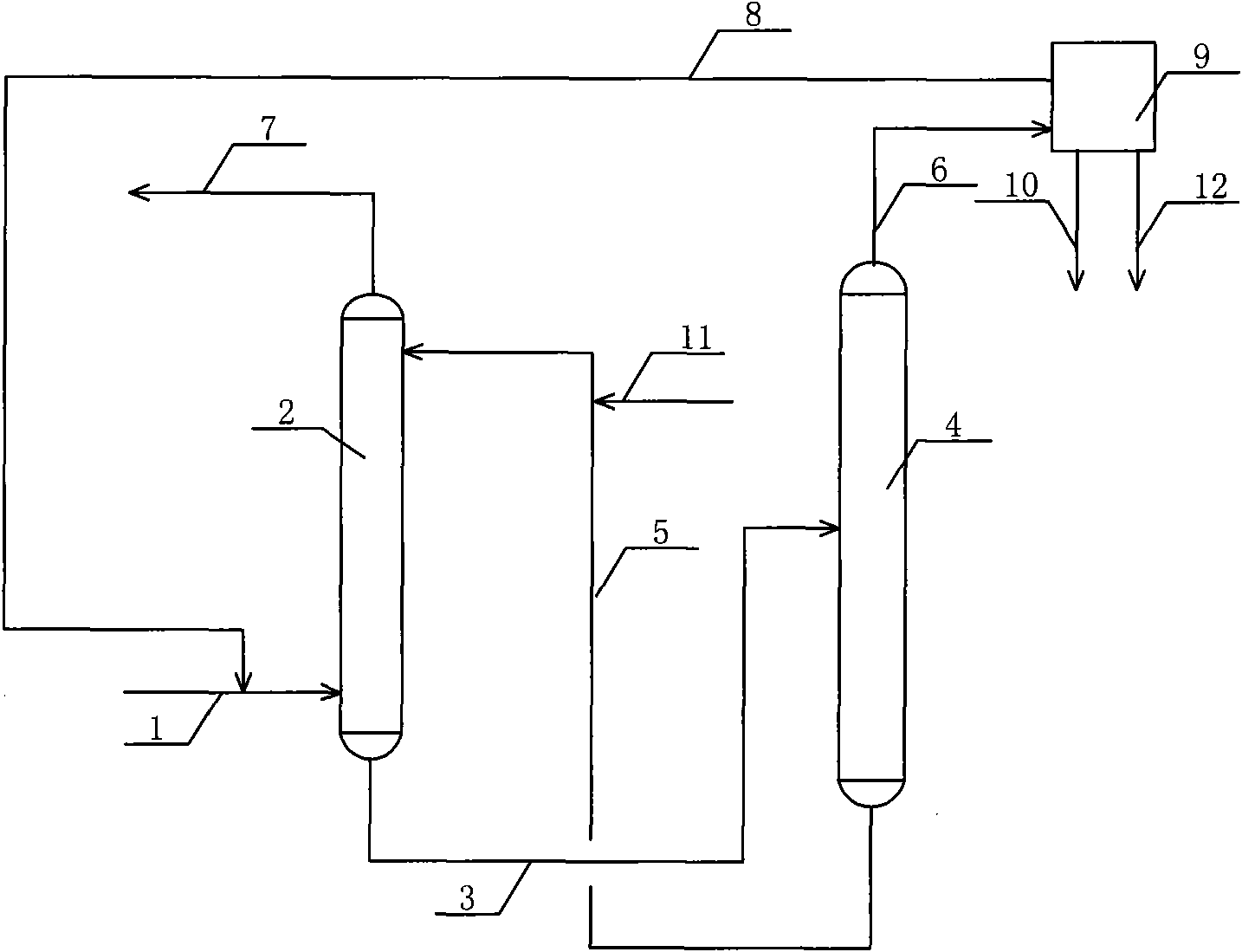 Refining method of raw material gas containing ethene in process of preparing ethylbenzene from ethene