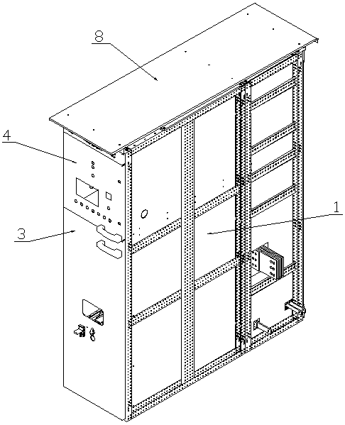 Intelligent direct current circuit breaker cabinet convenient in placing direct current circuit breaker handcart