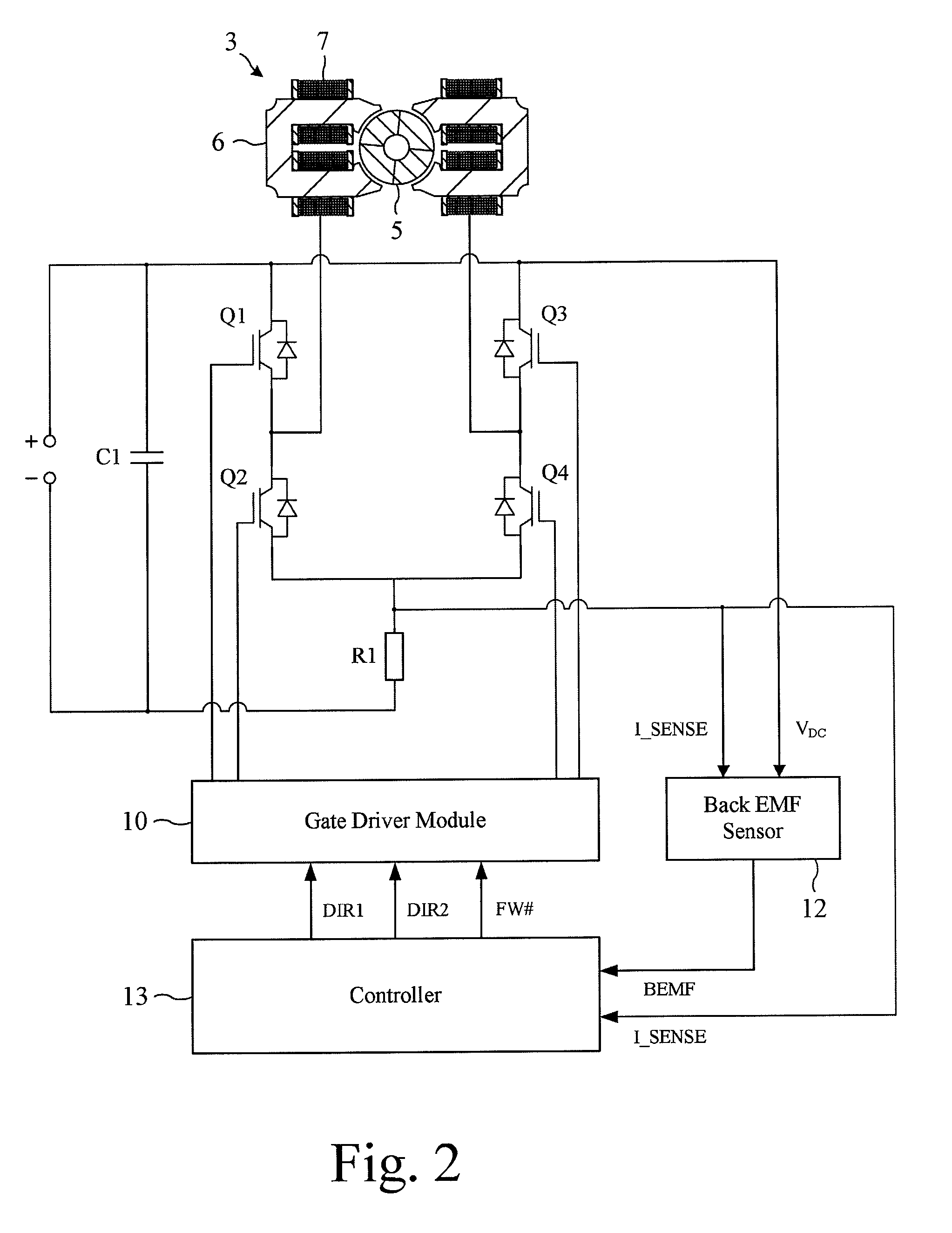 Method of determining the rotor position of a permanent-magnet motor